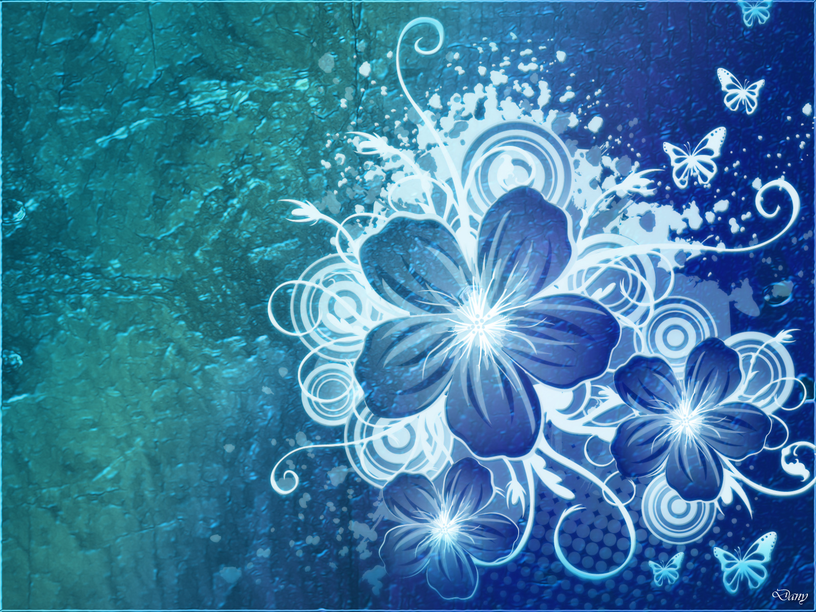 Blue Flower Wallpaper - Cynthia-selahblue (cynti19) Wallpaper (25197795) - Fanpop