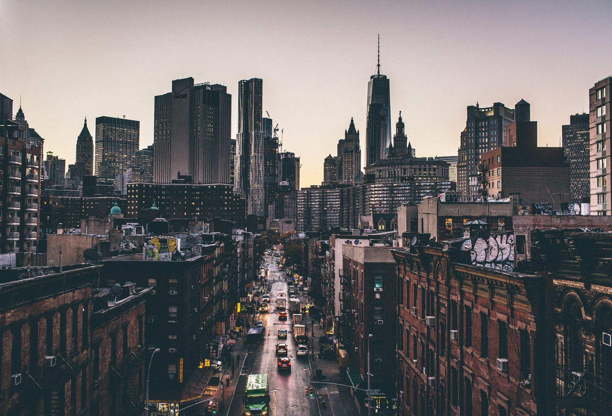 Download Building Skyscraper Street Cityscape City USA Man Made New York HD Wallpaper