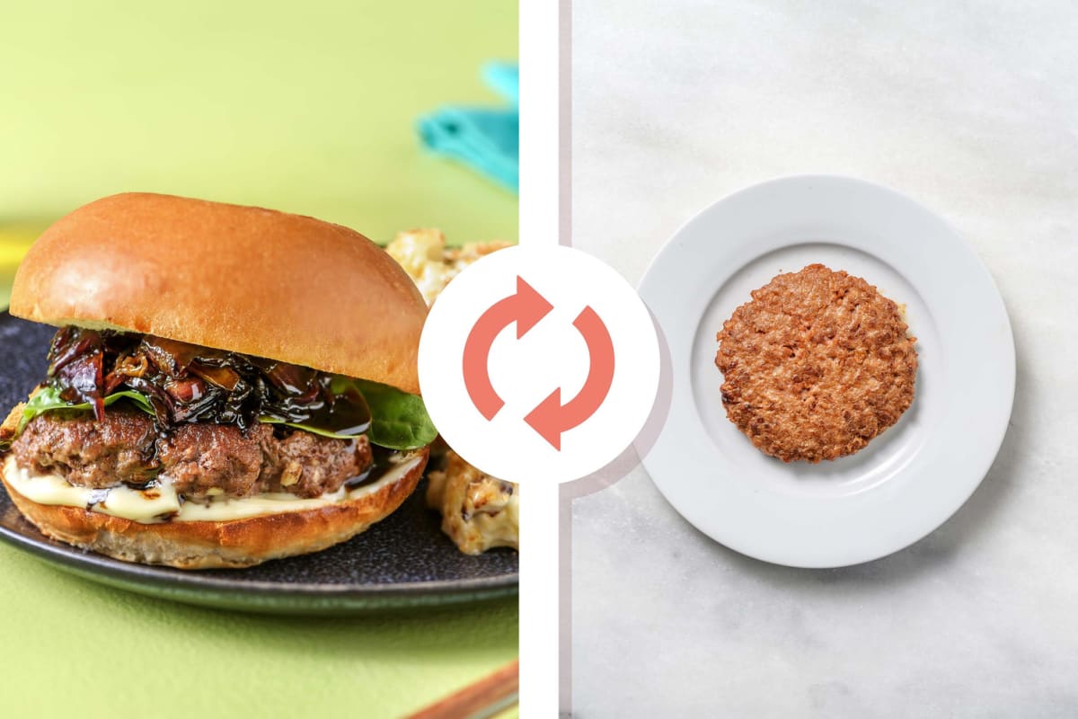 Caramelized Onion Veggie Burgers Recipe| HelloFresh