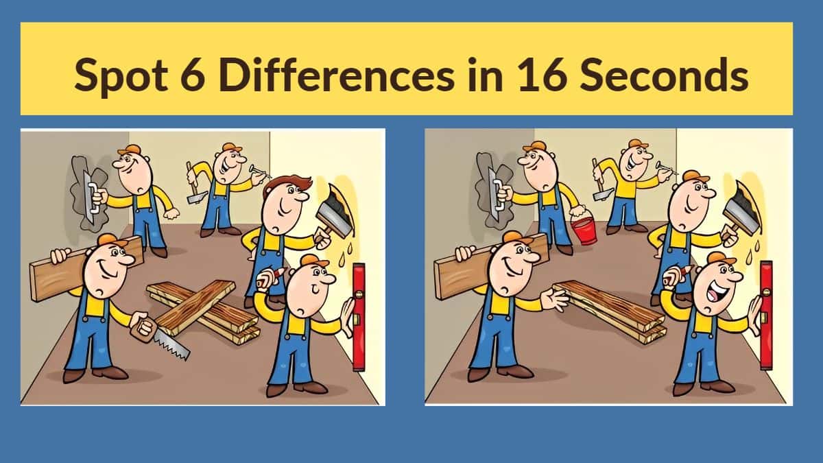 Spot The Difference: Can You Spot 6 Differences Between The Two Images In 16 Seconds?