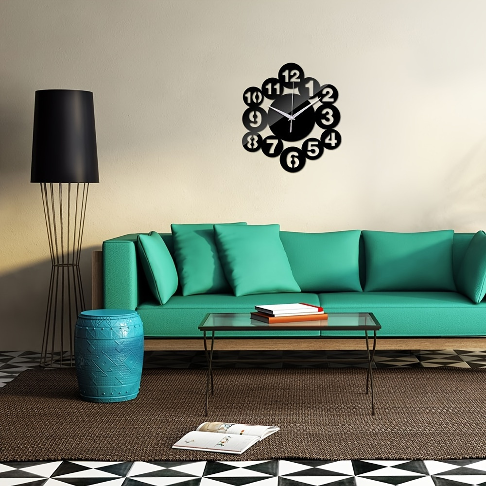 1pc Mirror Wall Sticker Clock Creative Diy Acrylic Clocks Simple Clock Digital Wall Clock Art...