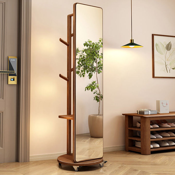 Standing Mirror Storage Full Length Wall Mirror Living Room Full Body Mirror Stand Household ...