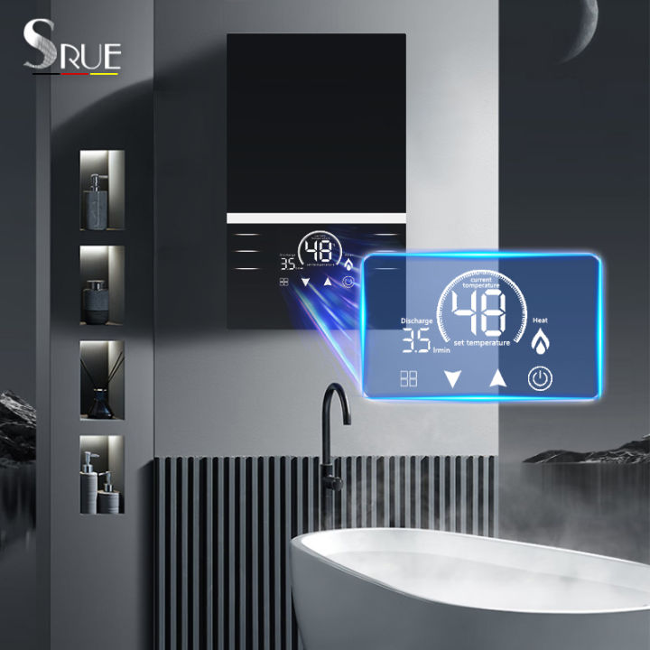 SRUE New Pattern Instant Thermostatic Water Heater Shower Electric LCD Touchscreen Instant Water...