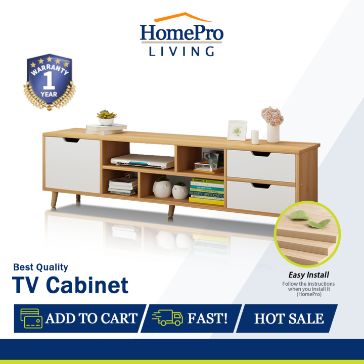 HomePro Modern Minimalist Living Room TV Cabinet Furniture TV Rack Cabinet | Lazada PH