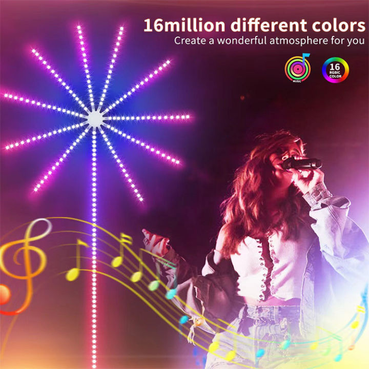 Jiketai Led Colorful Music Sound Control Firework Light Voice Activated Music Rhythm Ambient ...