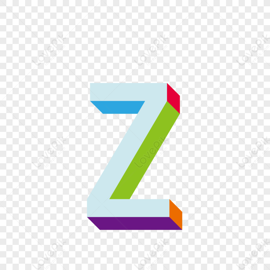 Stereo English Letter Z, Cartoon Letter, Colorful Letter, Letters Z PNG White Transparent And...