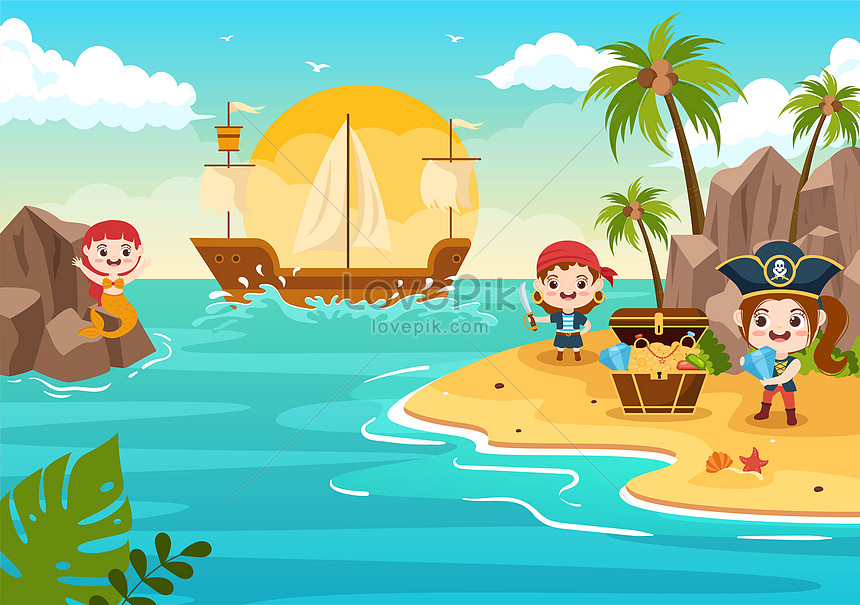 Gambar Ilustrasi Kartun Bajak Laut Yang Lucu Terbaik Unduh Gratis Di Lovepik
