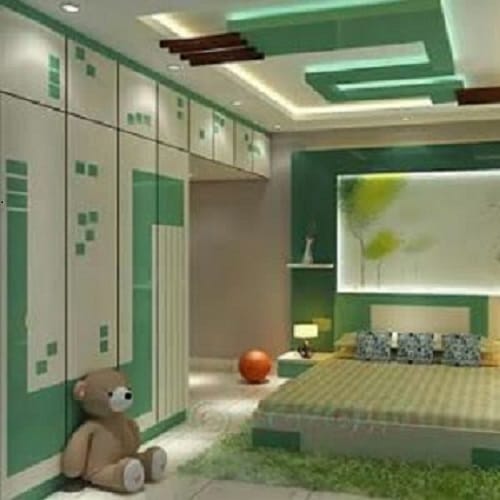 Rectangular False Ceiling With Rope Lights