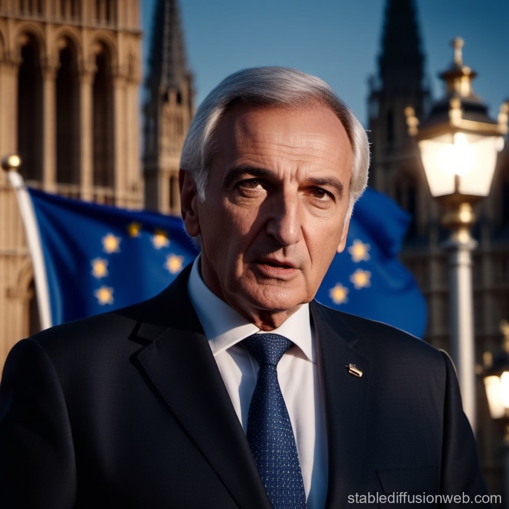 Greek Politician Addressing EU Parliament | Stable Diffusion Online