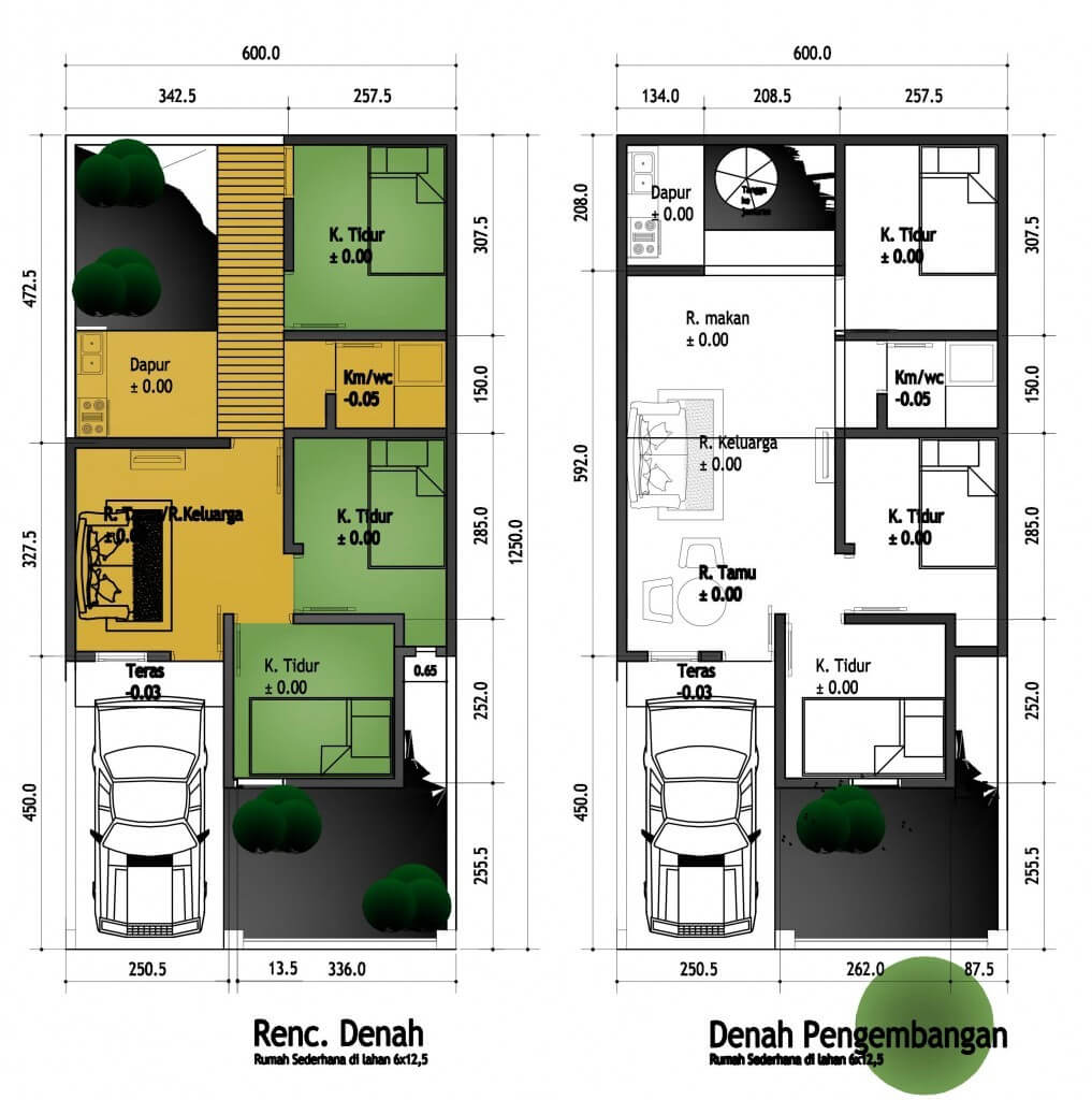 Denah Rumah 2 Lantai Model 2018 Denah Rumah 7x14 2 Lantai - Riset