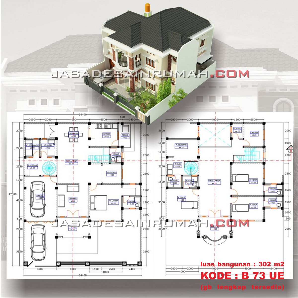 Denah Rumah Mewah 2 Lantai 3d Modern Minimalis - Vrogue.co