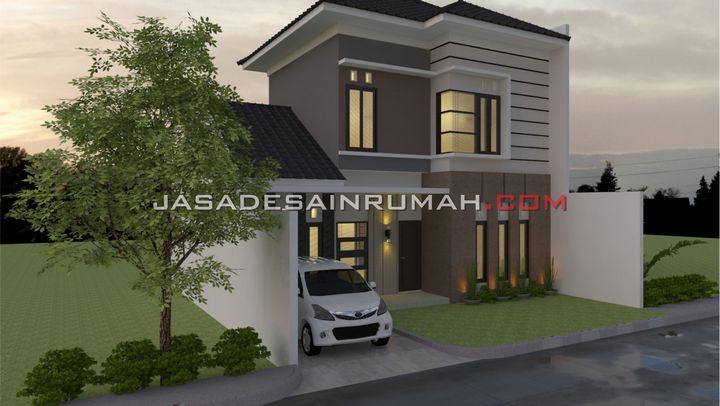 Denah Dan Tampak Rumah Minimalis 2 Lantai