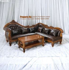 Set Sofa Tamu Sudut Kayu Jati Ukir Harga Termurah (KSD-033) Kursi Tamu Sudut Mewah Terbaru Dari...