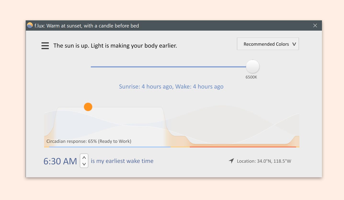 F.lux: Software To Make Your Life Better