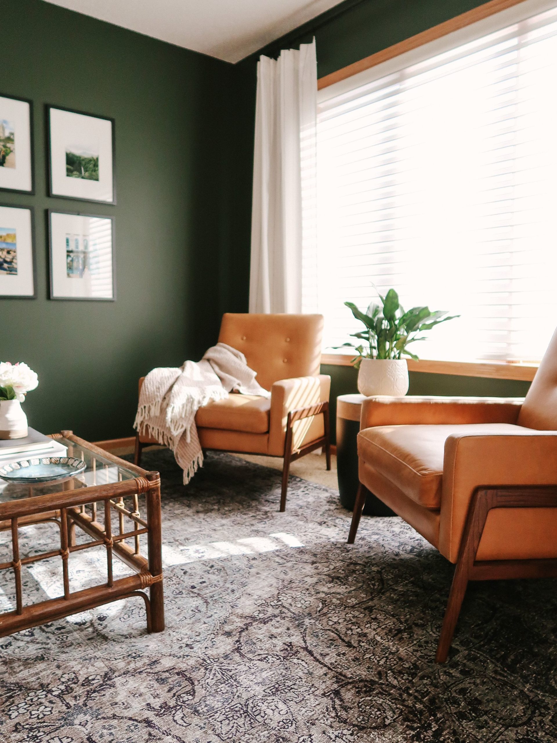 Tips for Decorating a Living Room with Dark, Bold Paint Color - Kitty Cotten