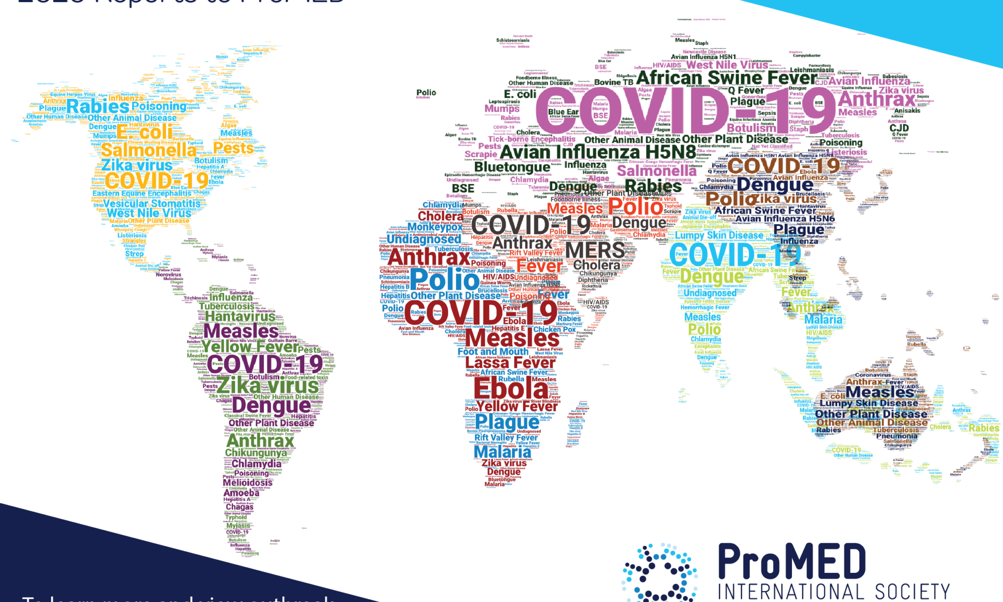 2020 ProMED Report Map - 20th International Congress On Infectious Diseases (ICID)