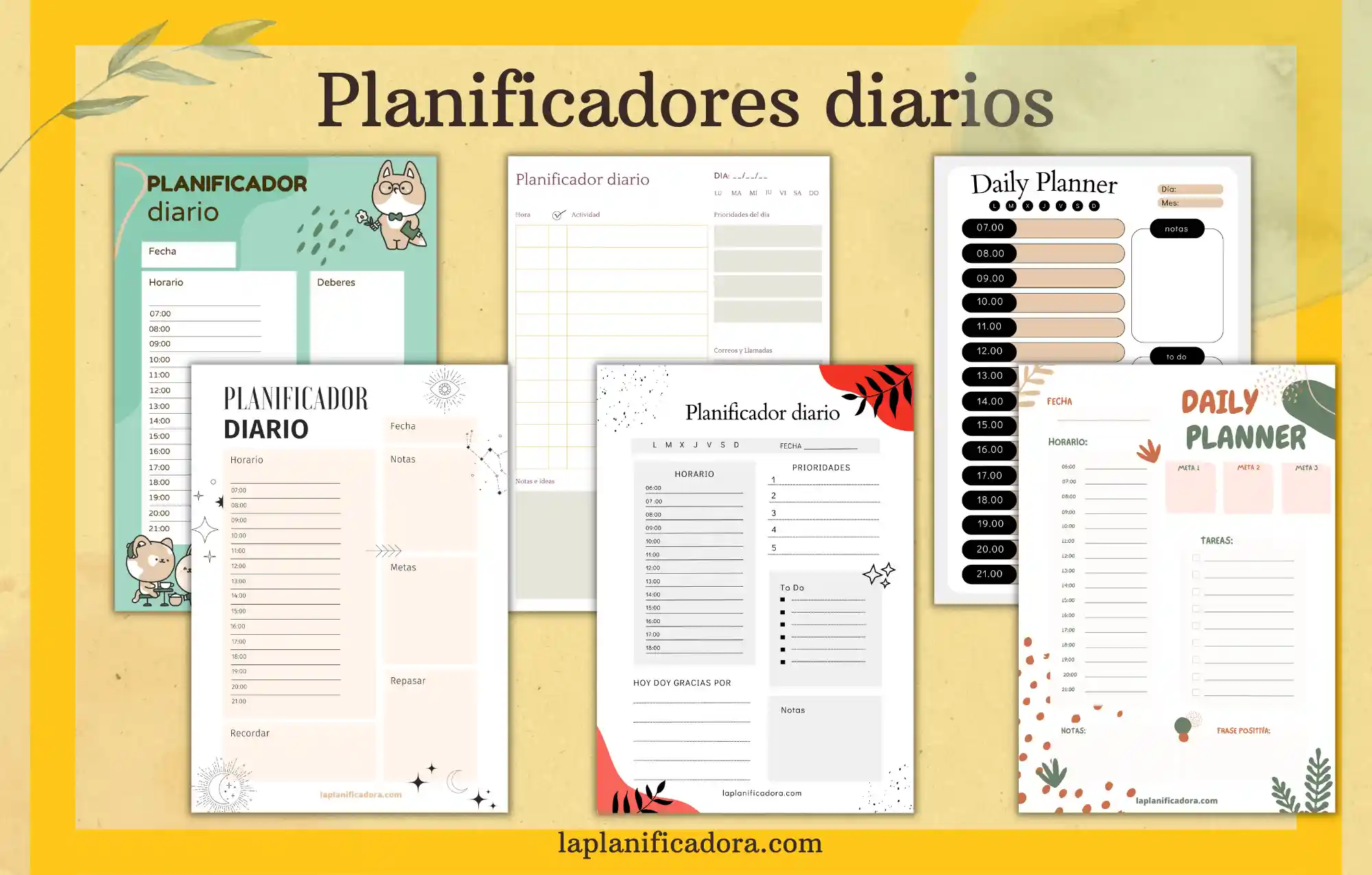 Planificador Diario 💜 Para Imprimir