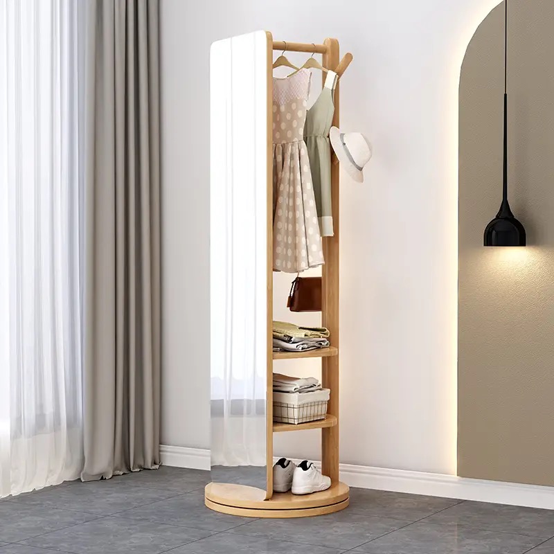 Standing Mirror Storage Full Length Wall Mirror Living Room Full Body Mirror Stand Household ...
