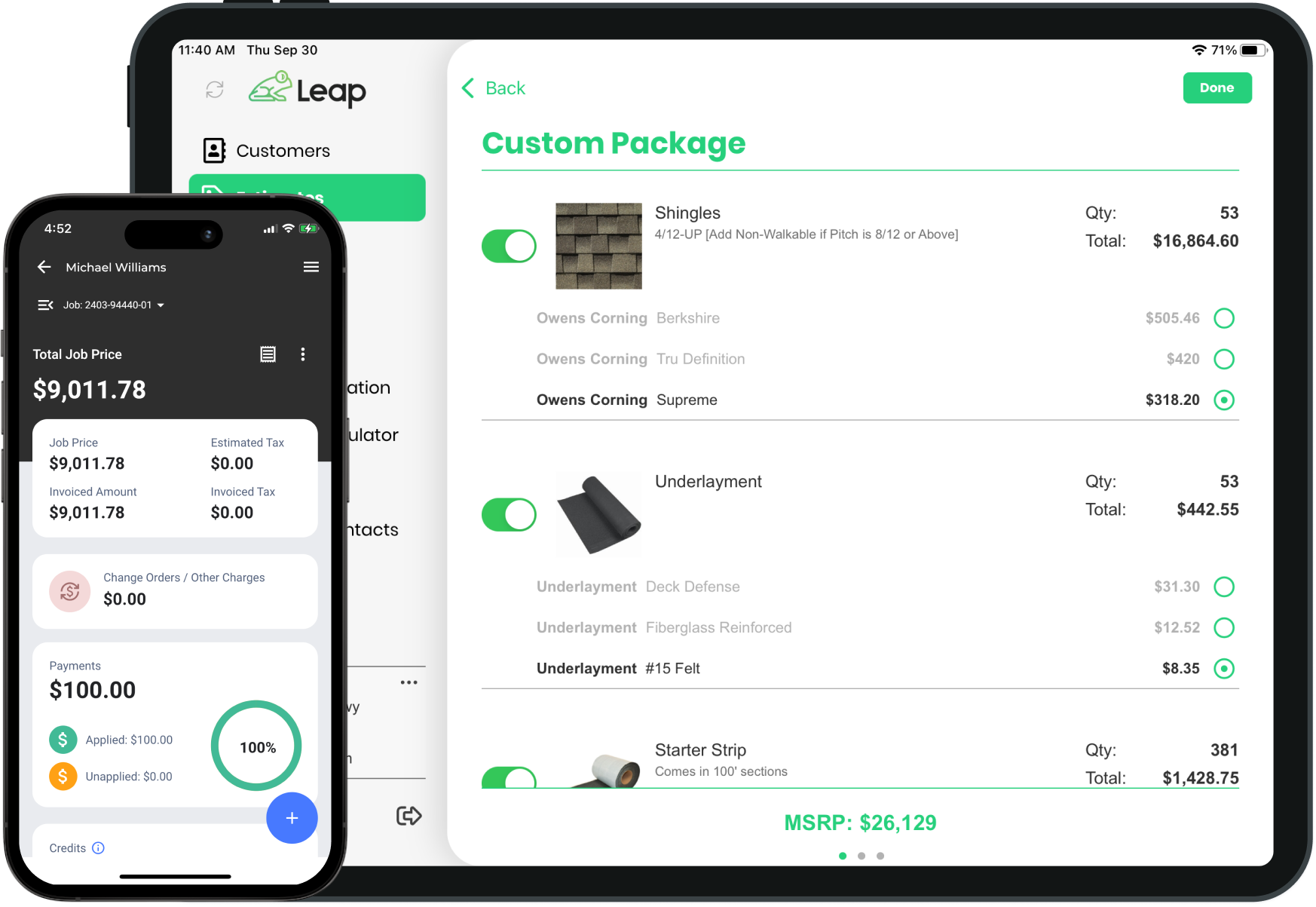 Leap SalesPro - Roofing And Remodeling Software - Leap