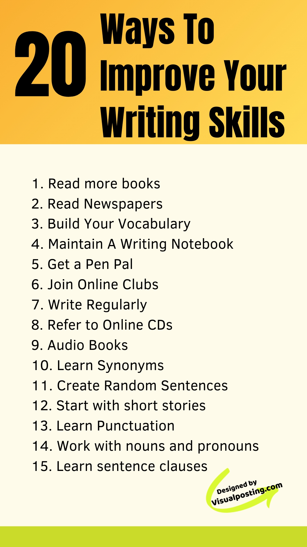 20 ways to improve your writing skills - Creativity