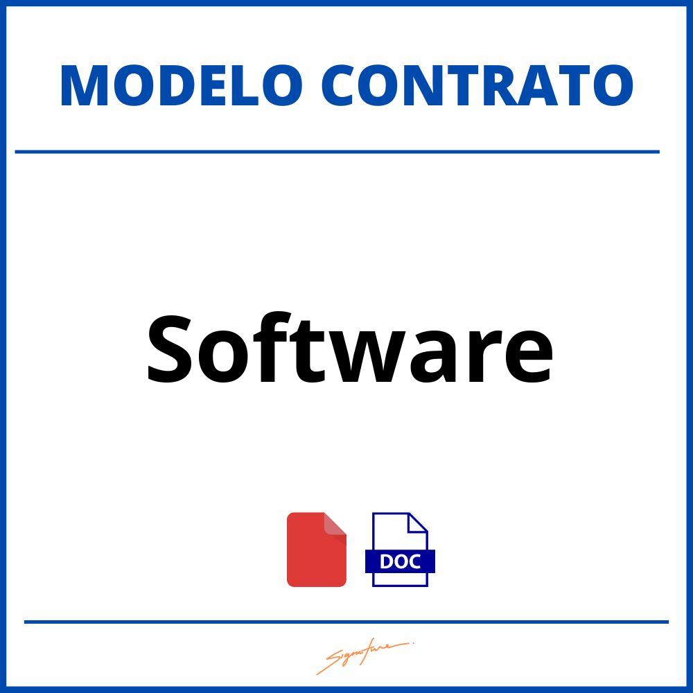 Como Hacer Un Contrato De Software - Modelo