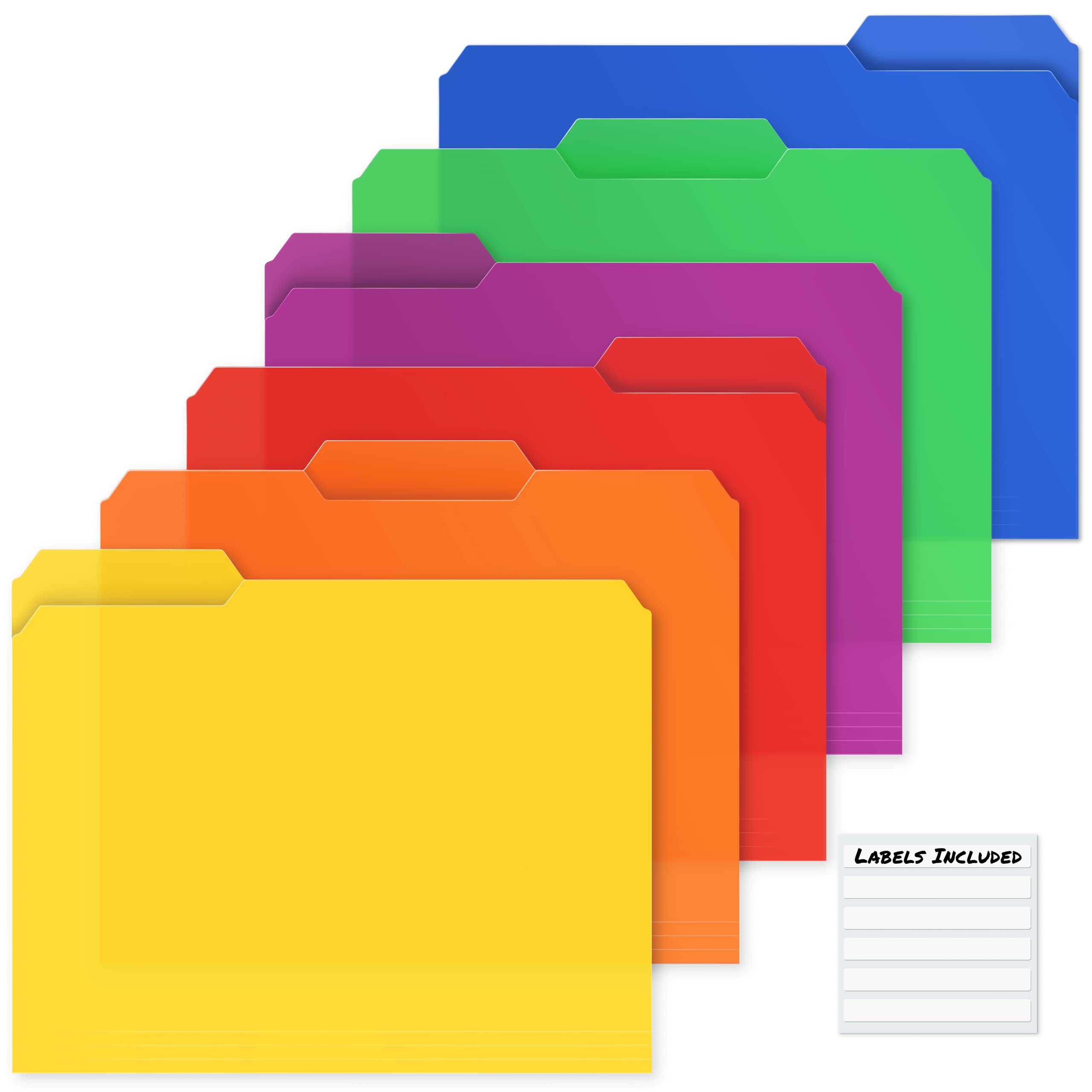 Dunwell Plastic Colored File Folders 6 Pack 1 3 Tab | Desertcart Bahamas
