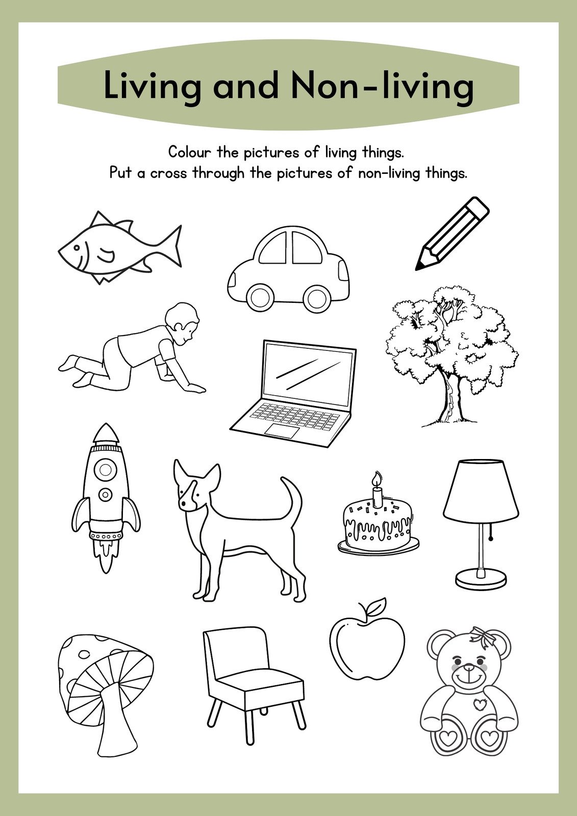 Living Non Living Things Kindergarten| Rainyweathers