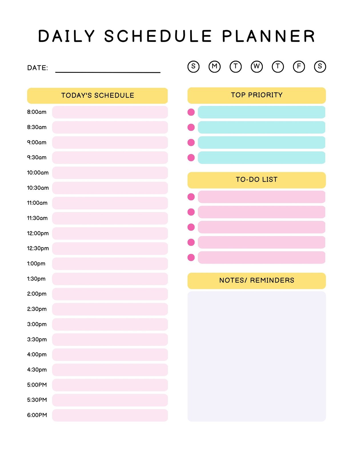 Family Daily Routine Chart