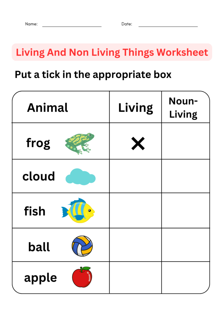 science living and non living things worksheet for grade 1, 2, 3, 4 | Made By Teachers