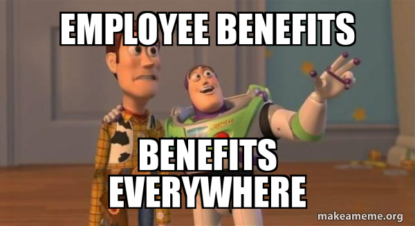 EMPLOYEE BENEFITS Benefits Everywhere - Buzz And Woody (Toy Story) Meme Meme Generator