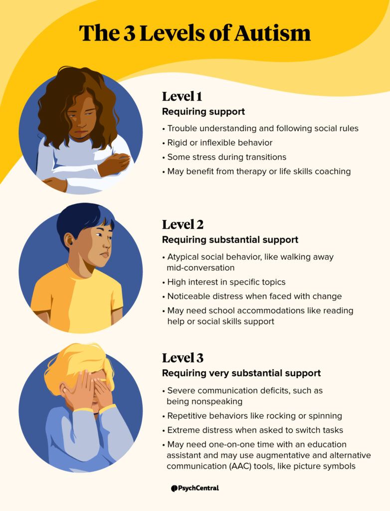 The 3 Levels Of Autism: Symptoms And Support Needs| Psych Central