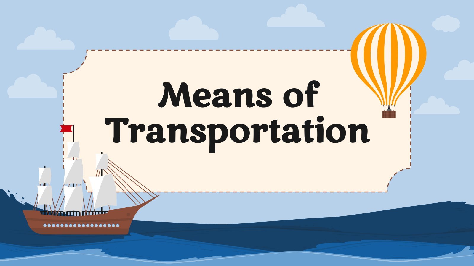 Means of Transportation | Google Slides & PowerPoint Template