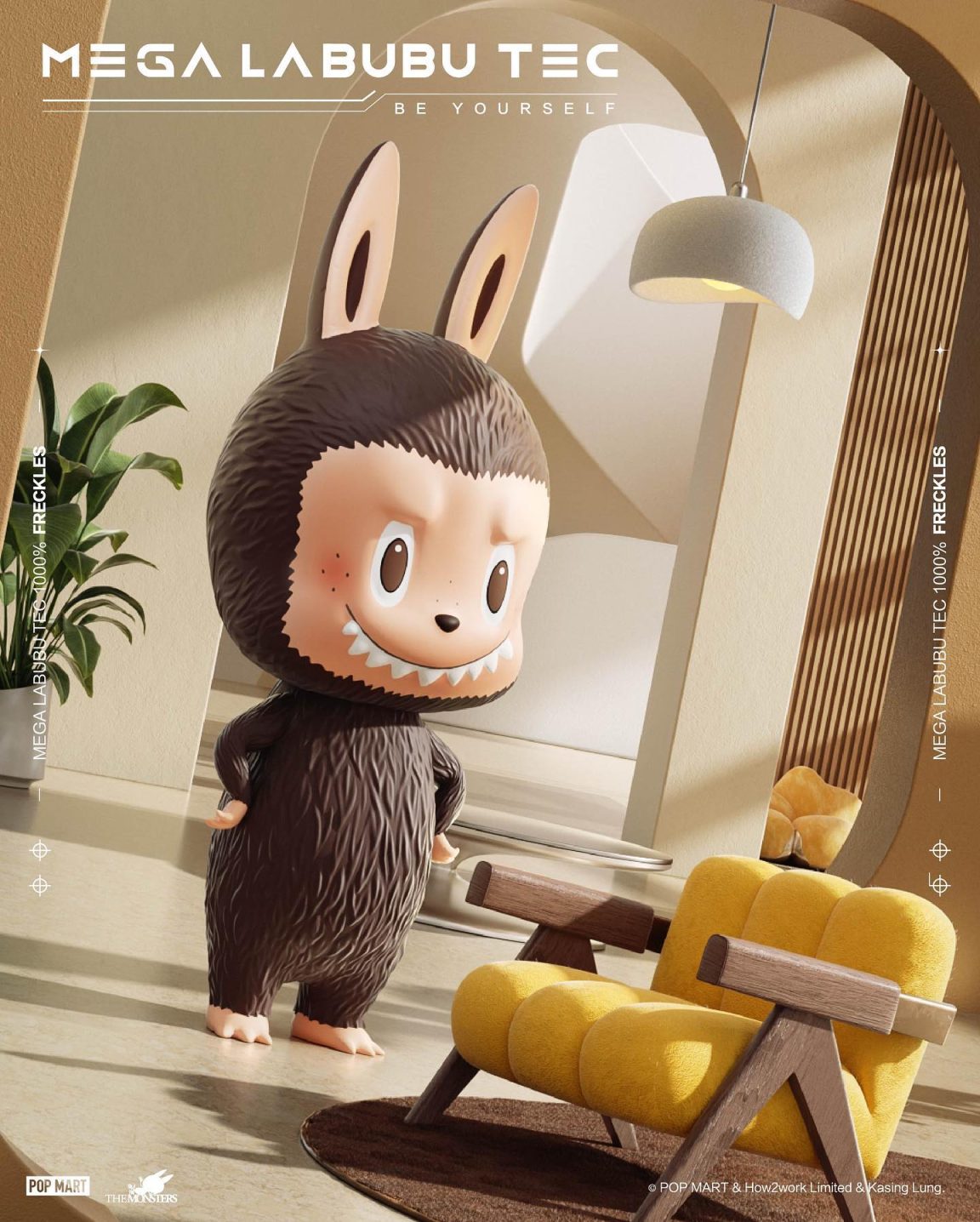 POP MART MEGA LABUBU TEC 1000% FRECKLES - The Toy Chronicle