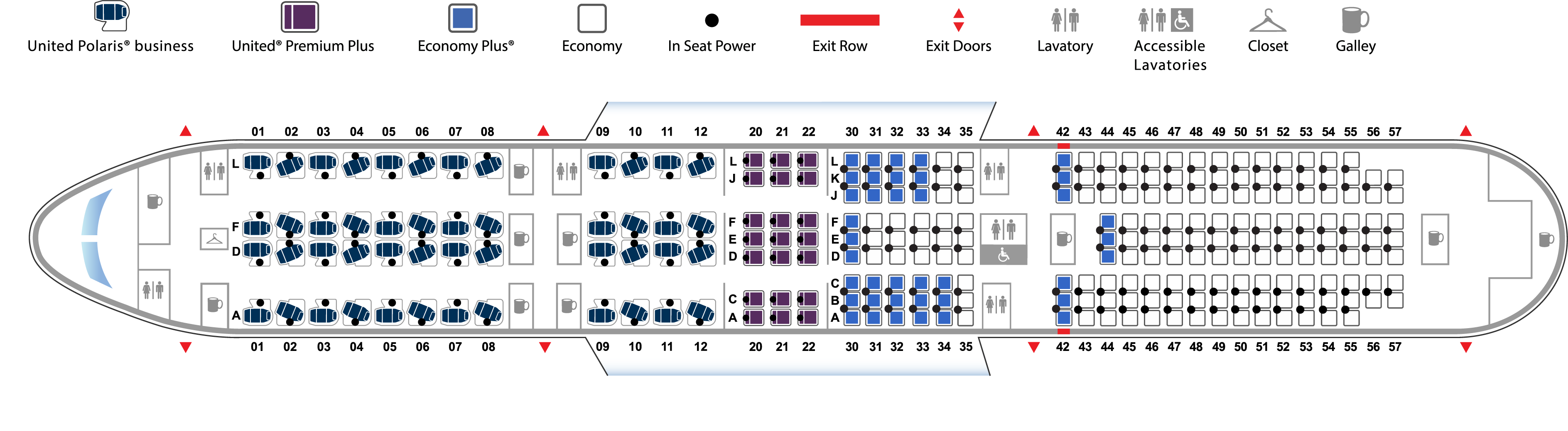 Seat Map Boeing 787 9 Dreamliner United Economy - Infoupdate.org
