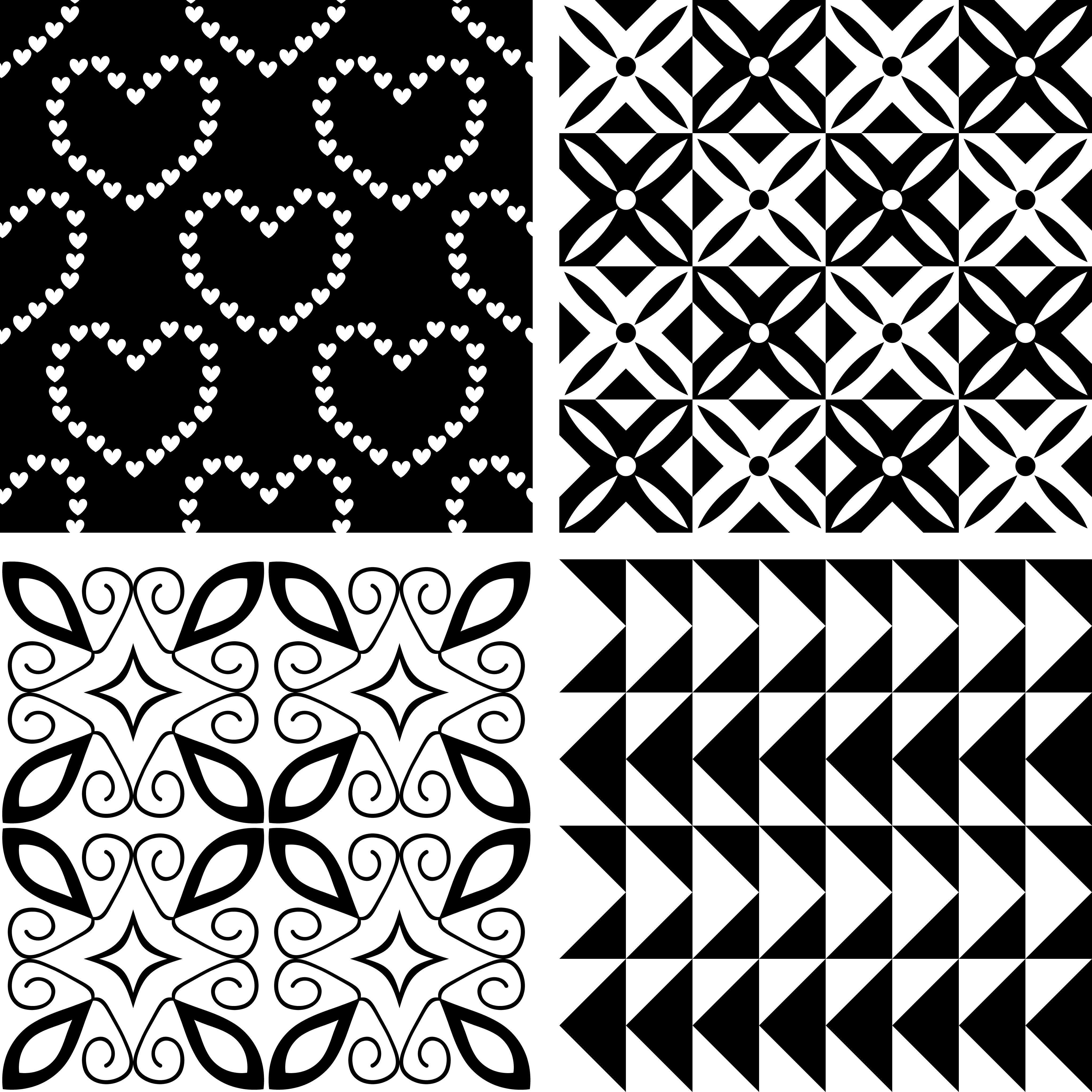 4 patterns set By elyomys | TheHungryJPEG