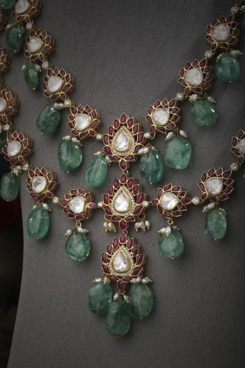 Buy Tazmeen Layered Necklace Online - MeerMankaa