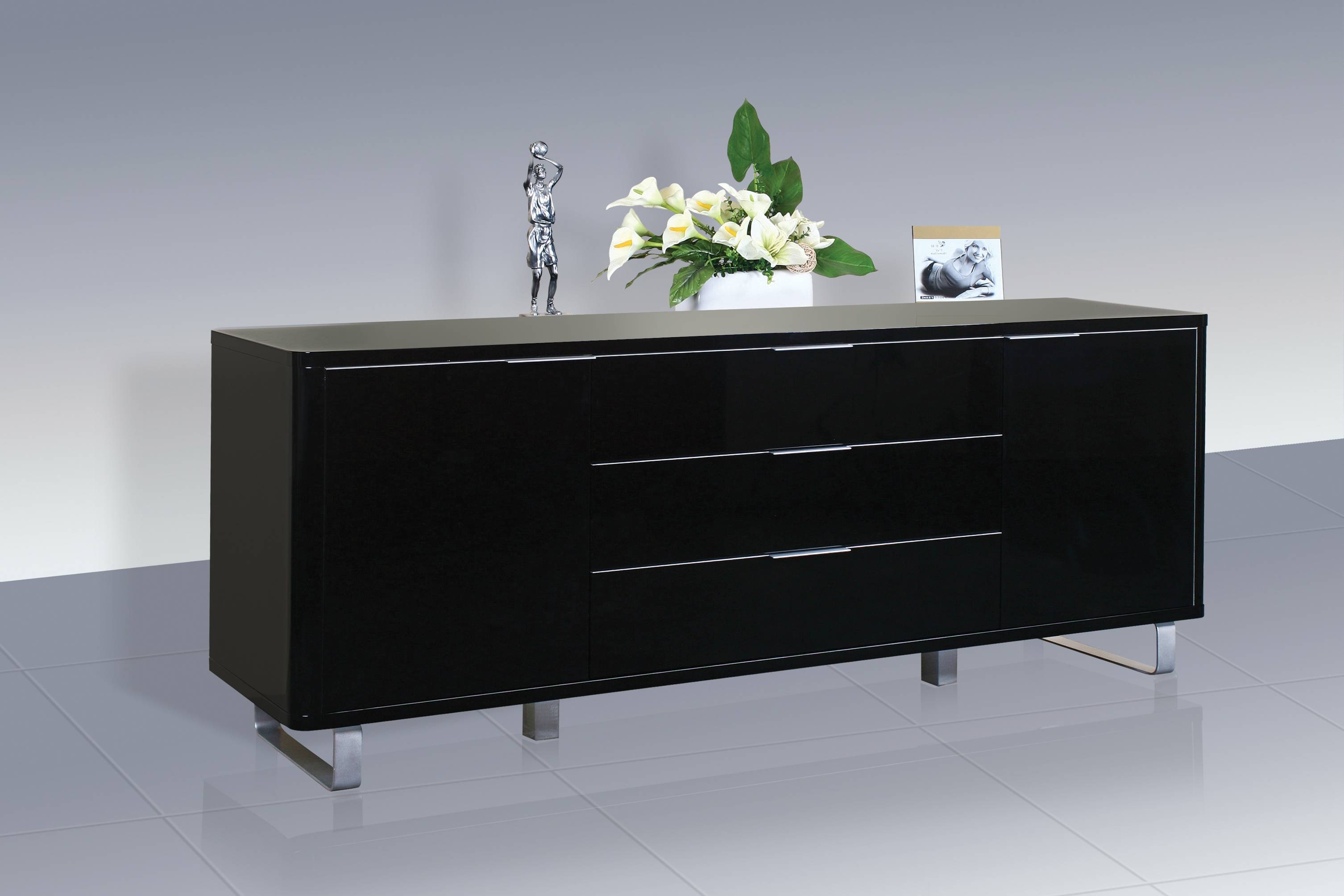 Top 30 Of High Gloss Black Sideboards