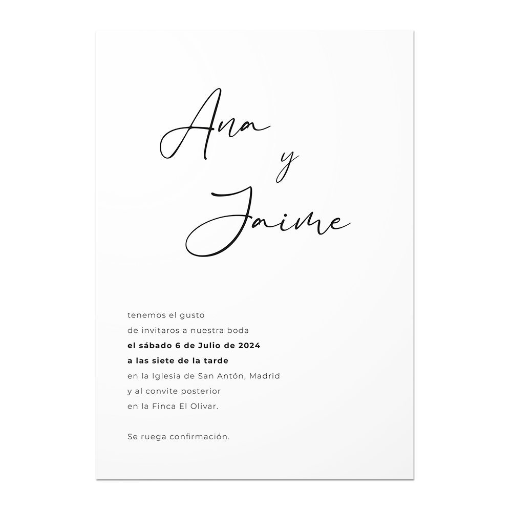 Invitación De Boda - Modelo Informal