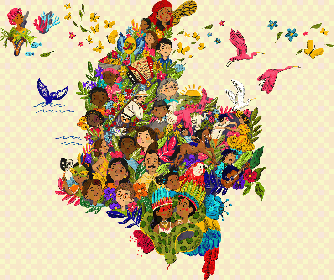 Día De La Diversidad Etnica Y Cultural Colombiana (2) | Images :: Behance