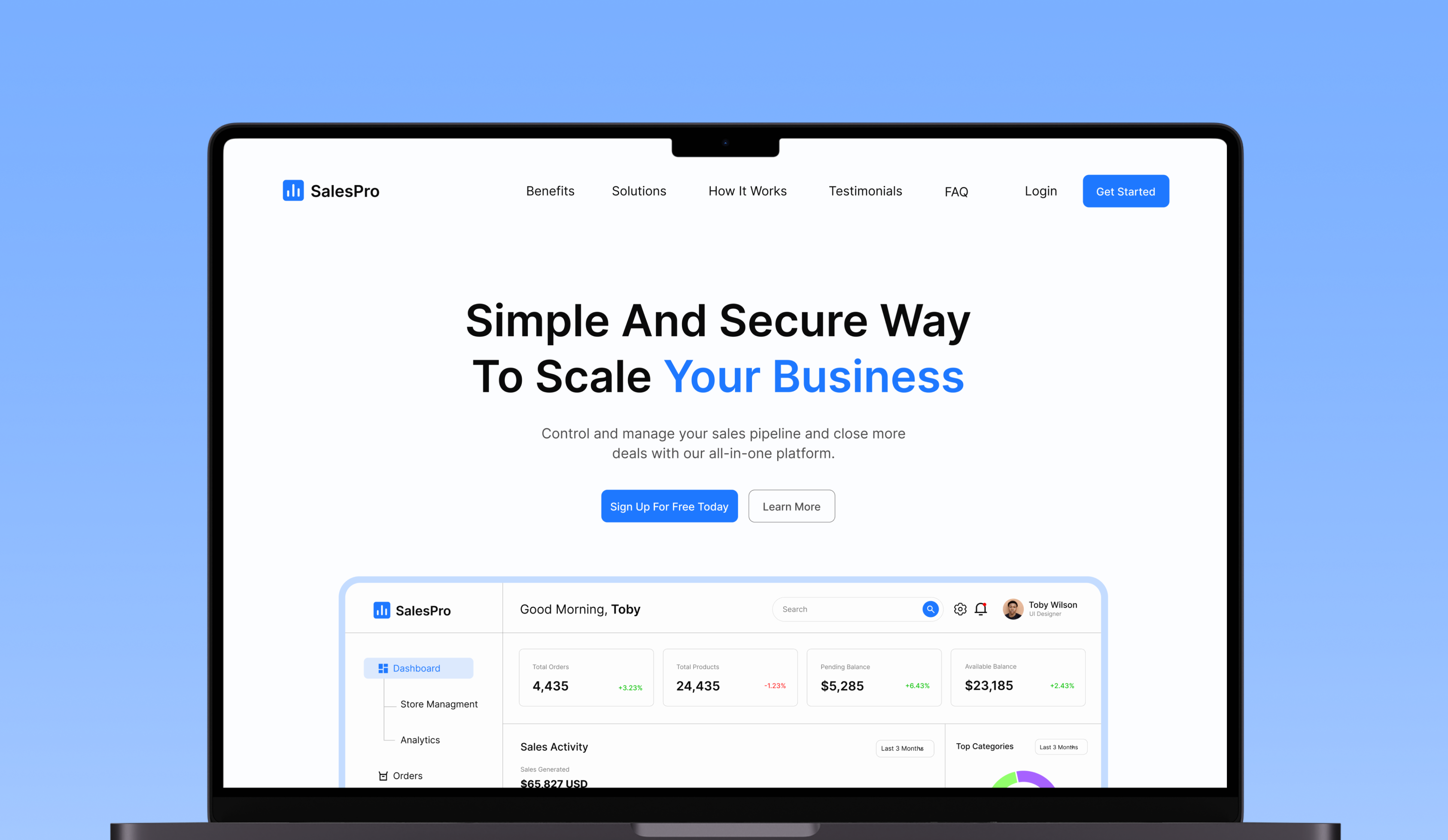 SalesPro - Landing Page :: Behance