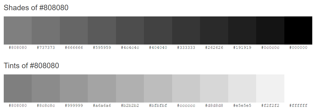 228 Shades Of Gray Color Names Hex Rgb Cmyk Codes 41 - vrogue.co
