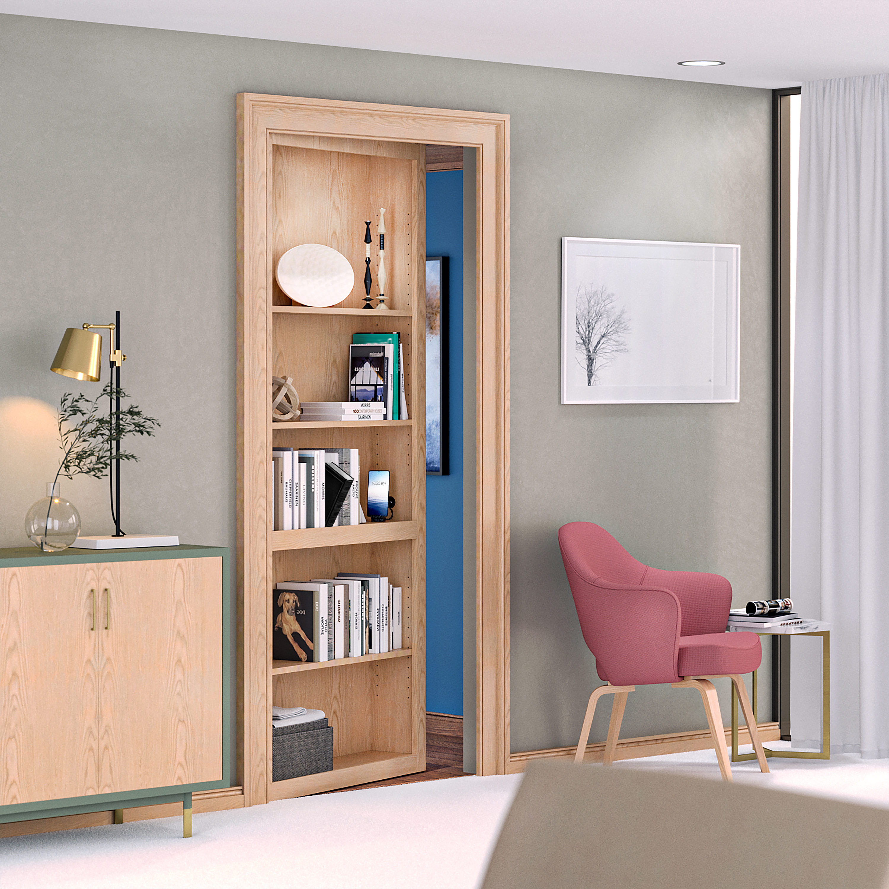 Living Room Bookcase With Doors | Cabinets Matttroy