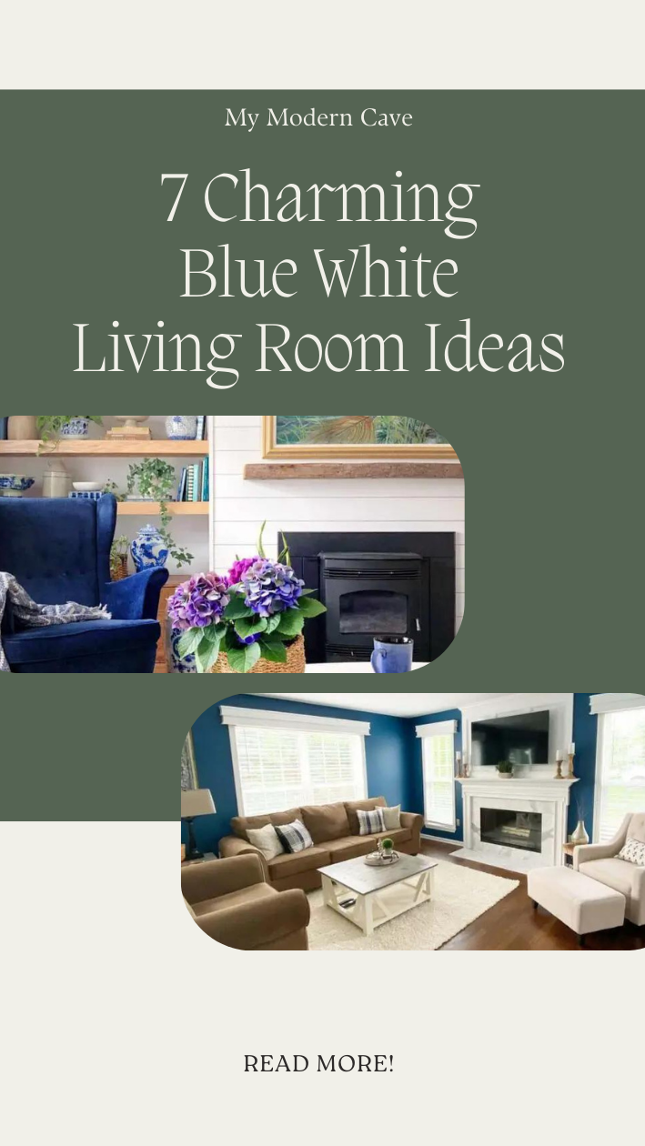 7+ Blue and White Living Room Ideas to Revitalize Your Farmhouse