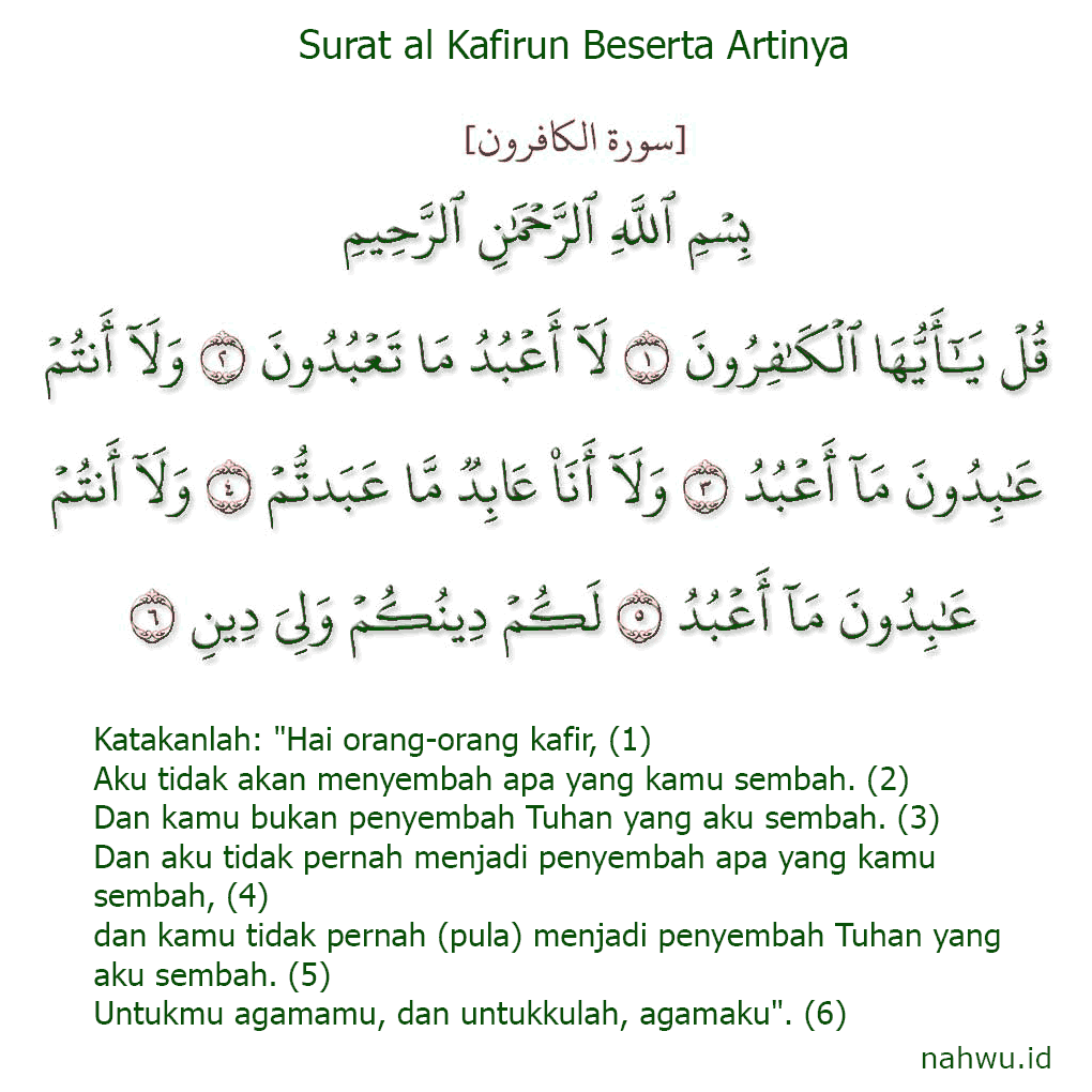 Surat Al Kafirun: