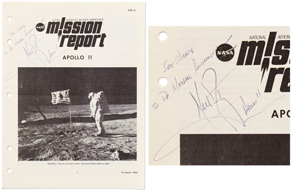 Sell Or Auction A Neil Armstrong Signed Apollo 11 Mission Report