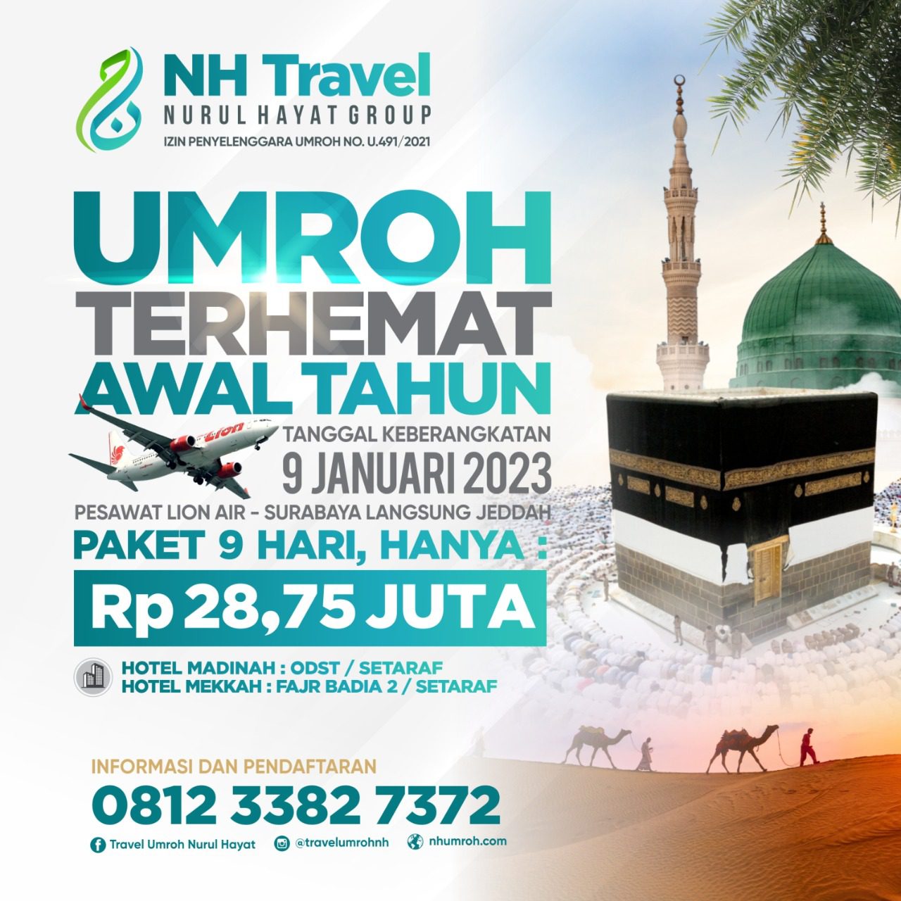 Umrah Murah 9 Hari Januari (Paket Reguler) - Travel Umrah Nurul Hayat
