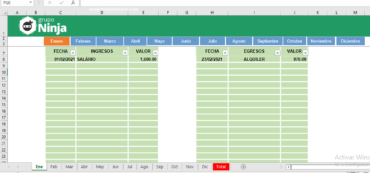 Plantilla De Ingresos Y Egresos Mensuales En Excel - Ninja Del Excel
