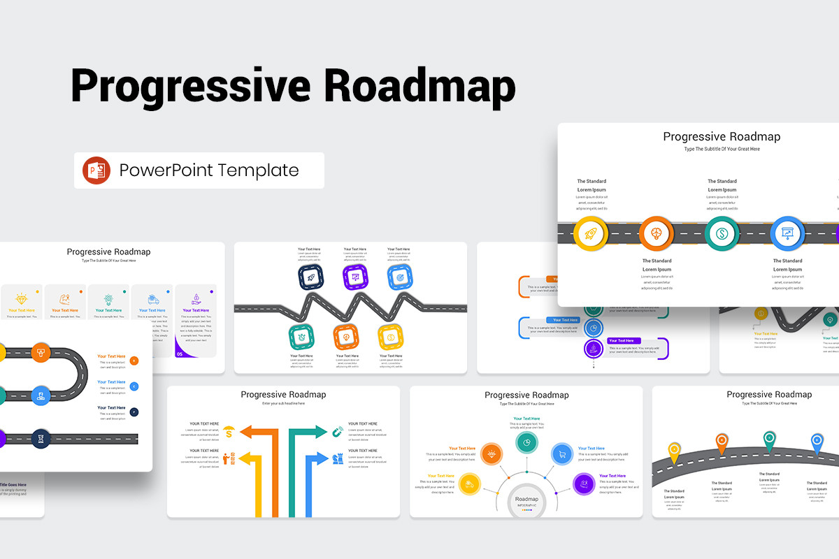 Progressive Roadmap PowerPoint Template | Nulivo Market