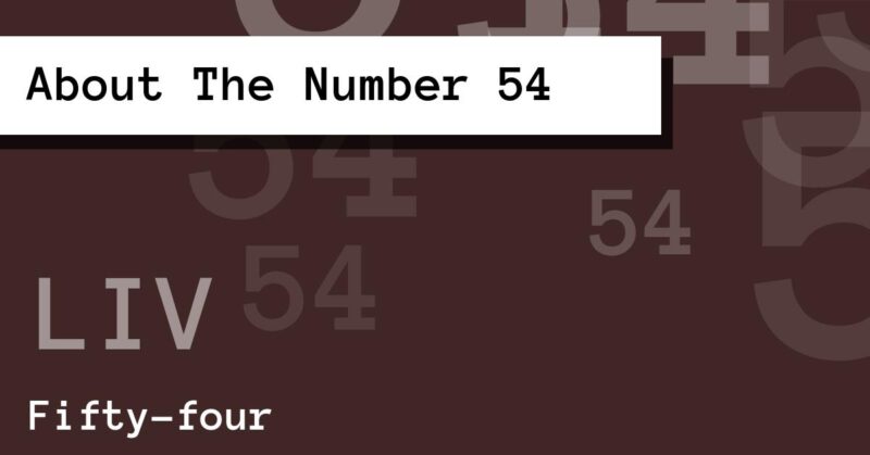 About The Number 54