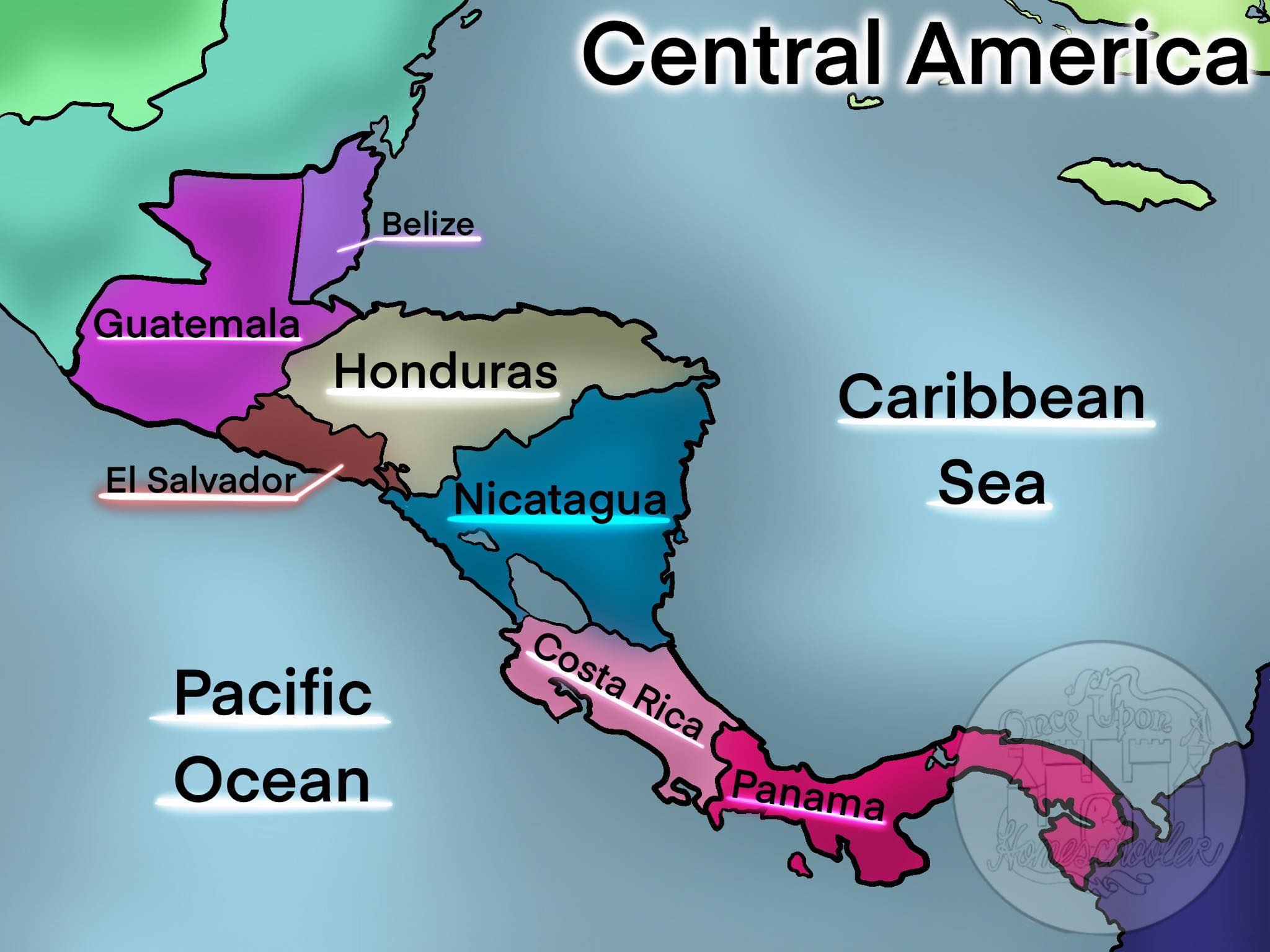 Central America Map - Once Upon A Homeschooler